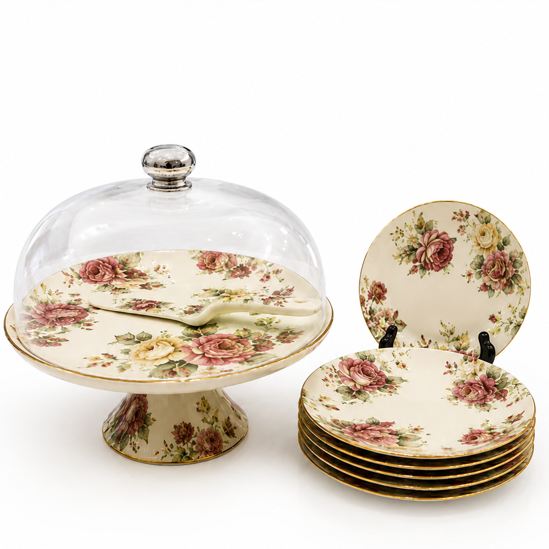 Royal Albert Luxe 9-Piece Cake Serving Sets ( 10)