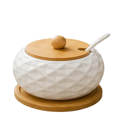 Premium Textured Ceramic Kitchen Storage Jar