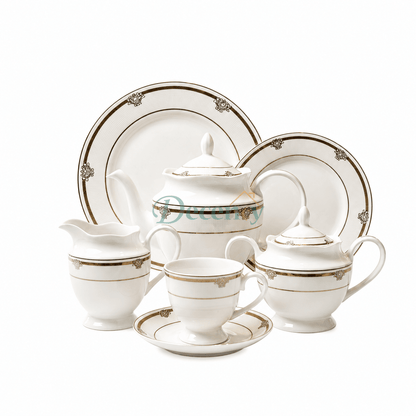 24 PCS Tea Set with Elegant -Cups, Saucers & Serving Accessories ( 8 )