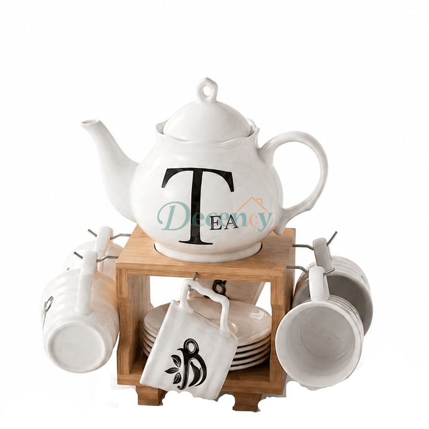 Nordic Charm Ceramic Tea & Coffee Gift Set – 15 Pieces