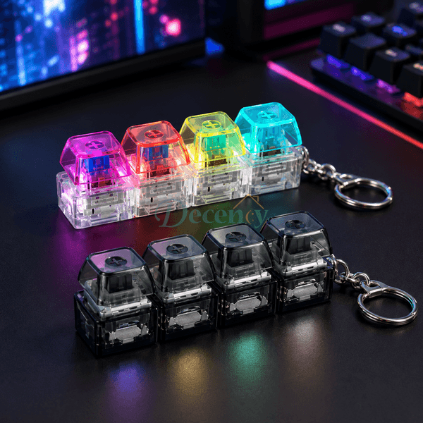 Mechanical Keyboard Clicker Keychain - Tactile Fidget Stress Toy