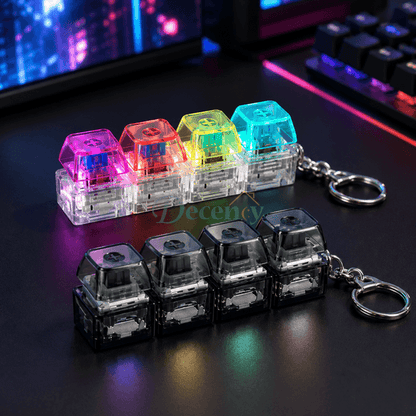 Mechanical Keyboard Clicker Keychain - Tactile Fidget Stress Toy