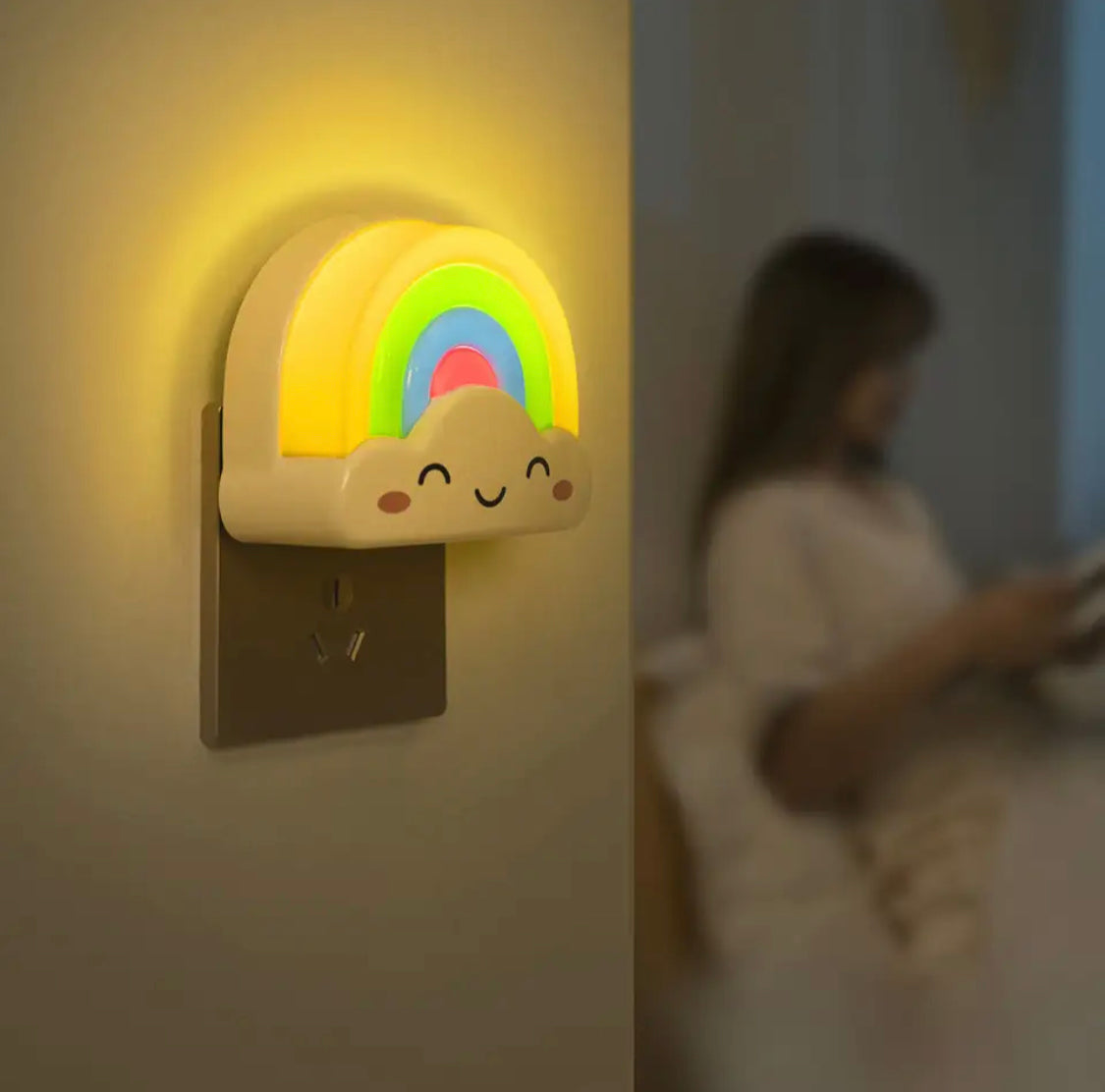 Rainbow Remote Control Night Light, Bedroom Night Lamp