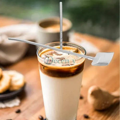 Pack of 3  Stainless Steel 304 Drinking Spoon Straws