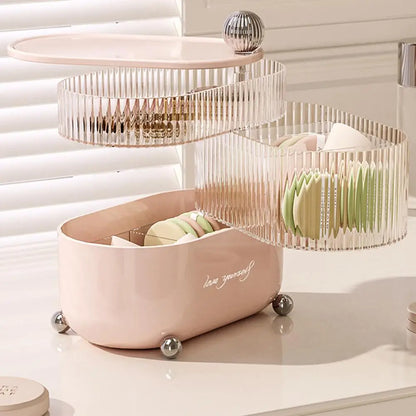 Multi Layer Rotating Desktop Cosmetic Organizer