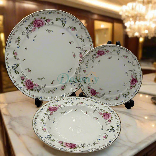  Royal Albert 18-Piece Dinner Set (5 Persons) Elegant Design | Premium Porcelain | Classic Dining for 5  Add a touch of timeless elegance to your table with the Roya