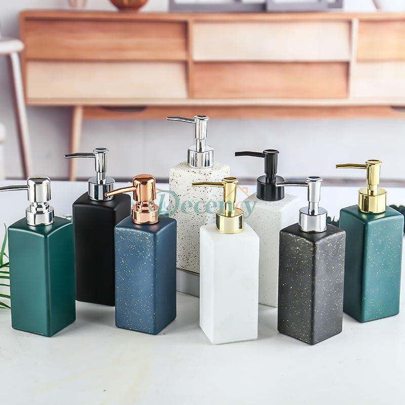 350ml Glass Soap Dispenser Bottle with Pump Head