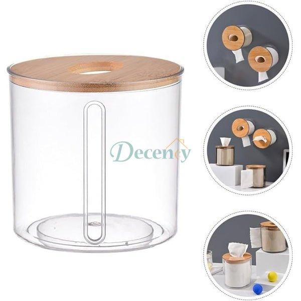 Elegant Round Tissue Box Organizer