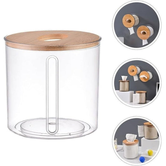 Elegant Round Tissue Box Organizer