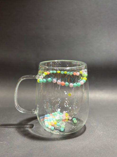 DOUBLE WALL GLASS COFFEE MUGS  350 ML