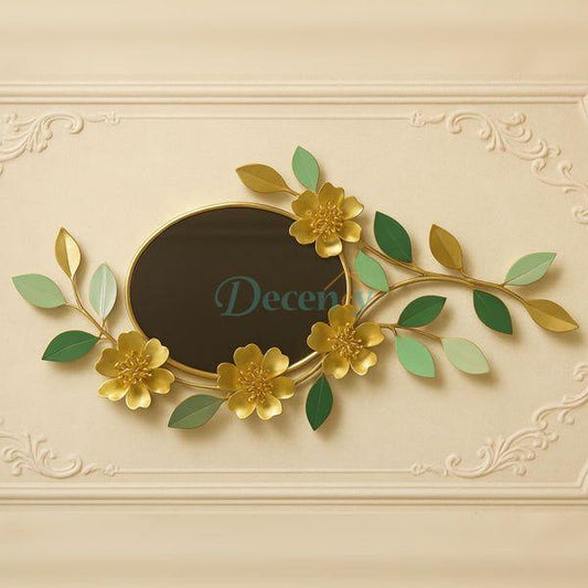 Metal Mirror Motif for Home Decor (Width 21 inches)