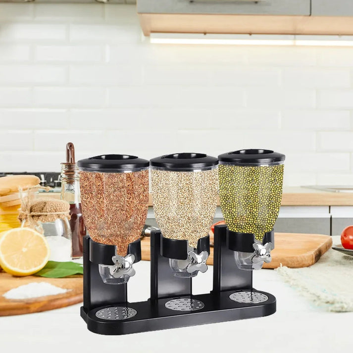 3 PARTITION FOOD STORAGE DISPENSER