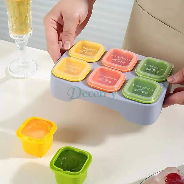 Rectangle Ice Block Storage Ice Cube Tray With Lid