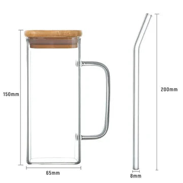 Plain Glass With Wooden Lid (500ml)