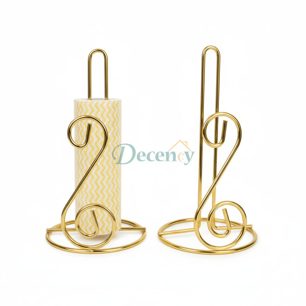 Gold Metal Tissue Paper Box Dispenser for Dining Table and Bathroom in Pakistan