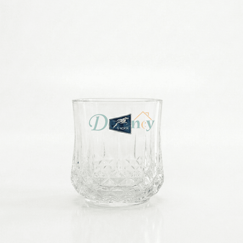 6 Pcs Luxury Crystal Cut Glass Ice Bucket with Diamond Pattern