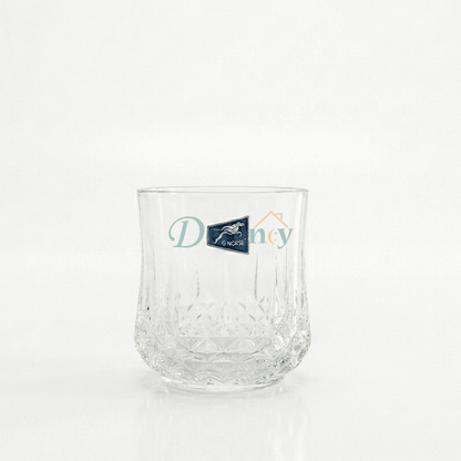 6 Pcs Luxury Crystal Cut Glass Ice Bucket with Diamond Pattern