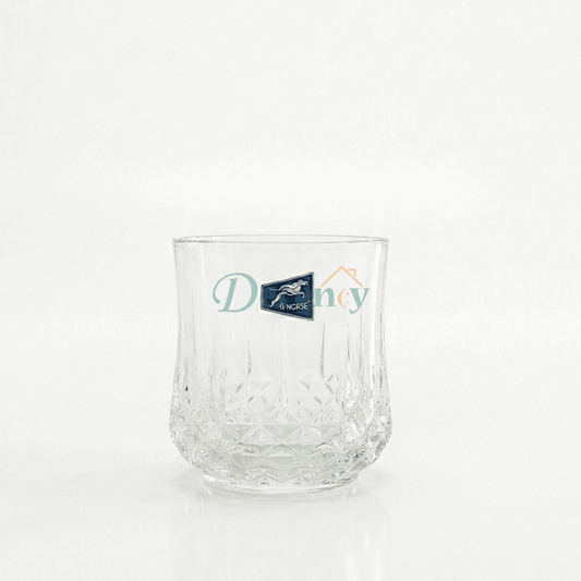 6 Pcs Luxury Crystal Cut Glass Ice Bucket with Diamond Pattern