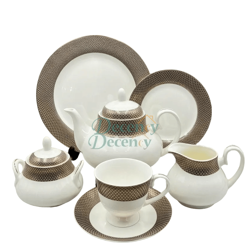 24 PCS Tea Set with Elegant -Cups, Saucers & Serving Accessories ( 4 )