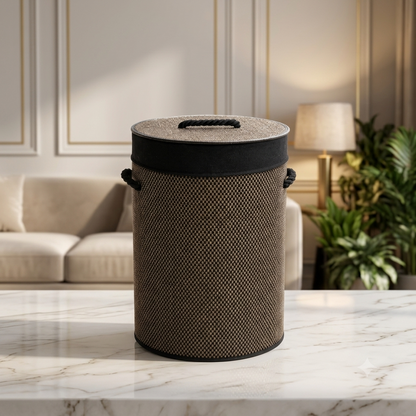Premium Bamboo Laundry Basket with Lid & Handles