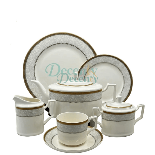 24 PCS Tea Set with Elegant -Cups, Saucers & Serving Accessories ( 11 )
