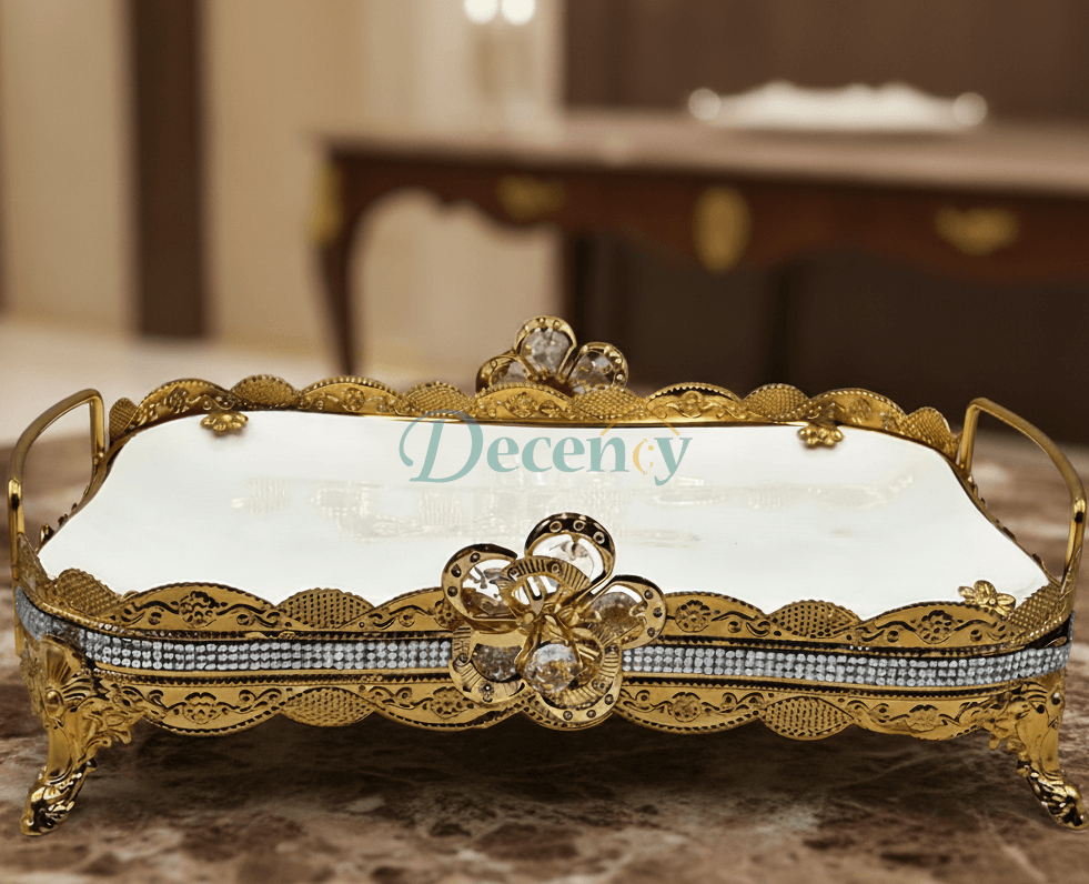Royal Bloom Luxury Serving Tray