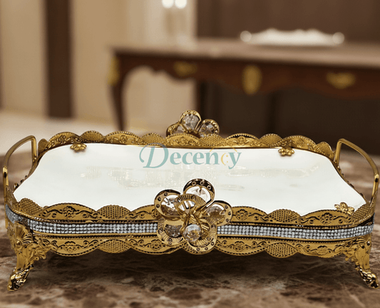Royal Bloom Luxury Serving Tray