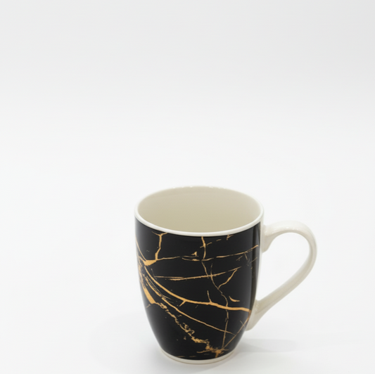 Golden Black Marble Ceramic Coffee Mug