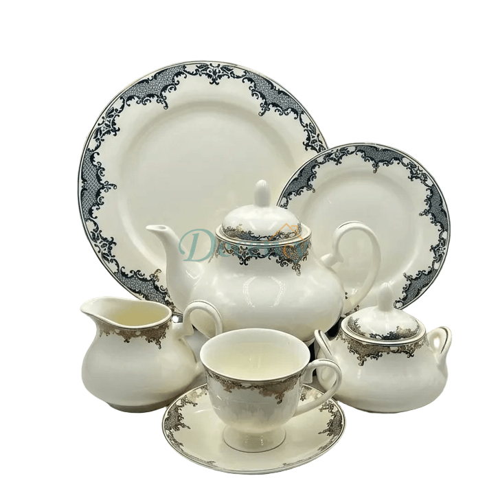 24 PCS Tea Set with Elegant -Cups, Saucers & Serving Accessories ( 3 )