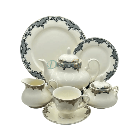24 PCS Tea Set with Elegant -Cups, Saucers & Serving Accessories ( 3 )