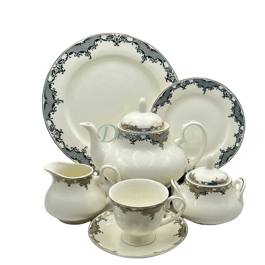 24 PCS Tea Set with Elegant -Cups, Saucers & Serving Accessories ( 3 )