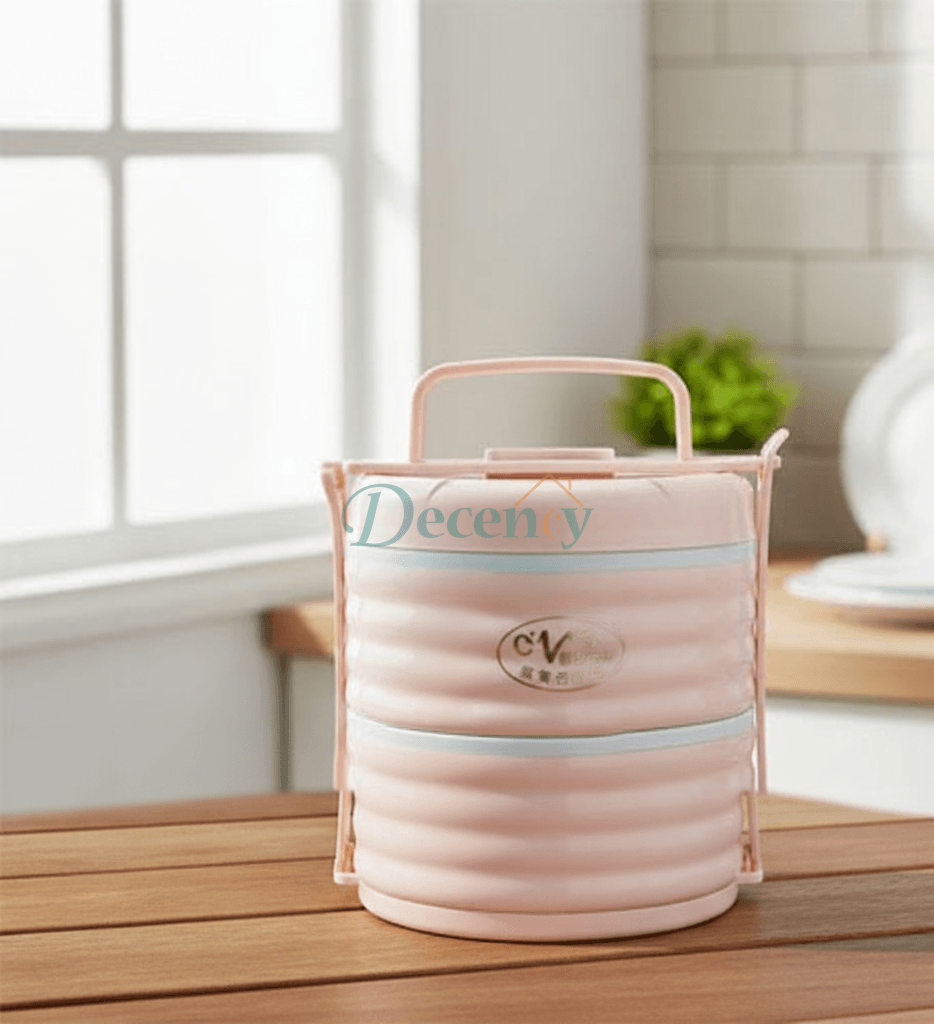 2 layer lunch box hot & cool (random colour)