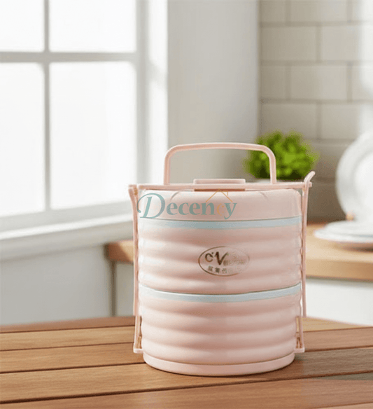 2 layer lunch box hot & cool (random colour)