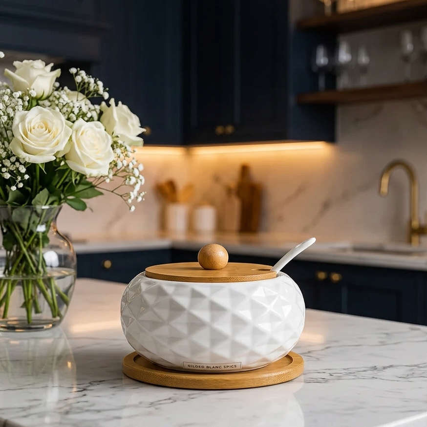 Premium Textured Ceramic Kitchen Storage Jar
