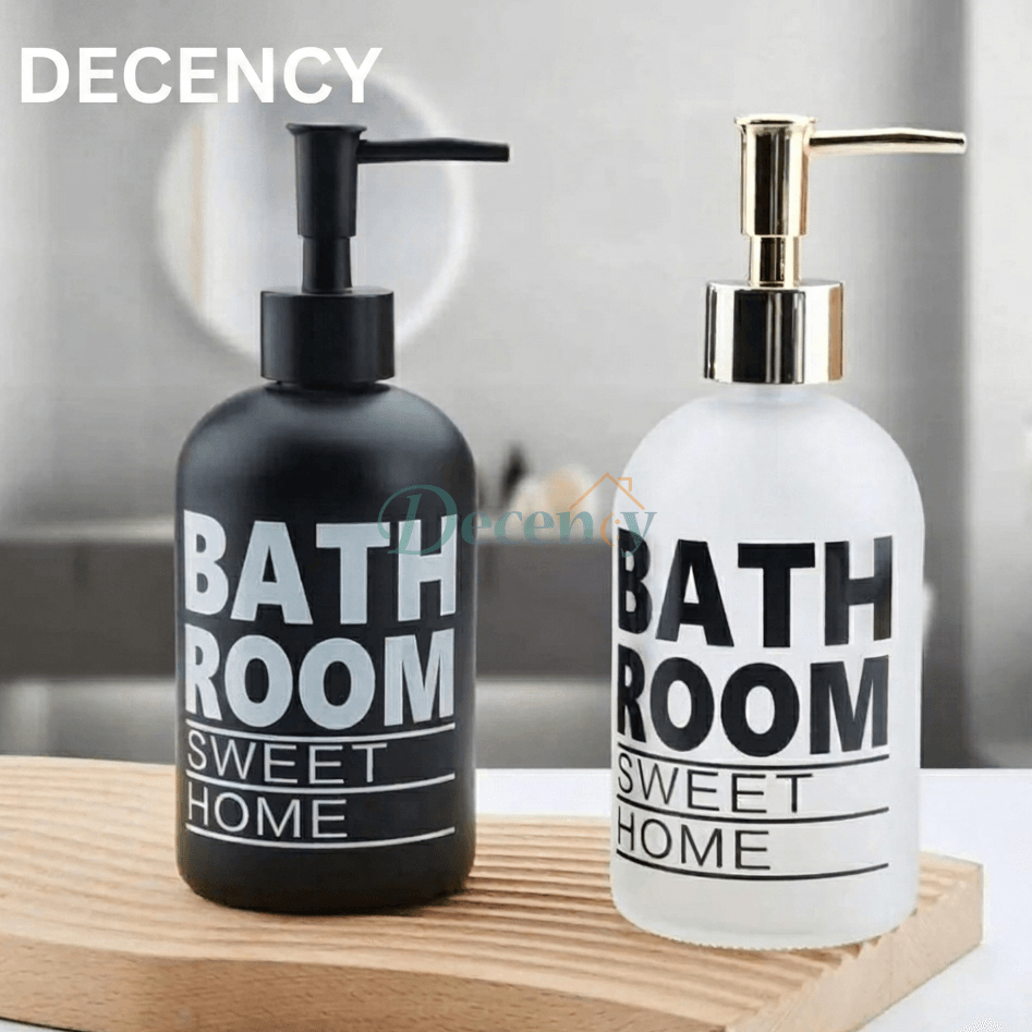 Refillable Glass Soap and Lotion Dispenser,