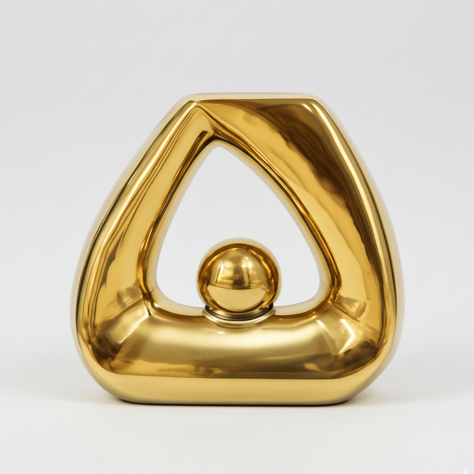 Luminous Gold Prism Sphere