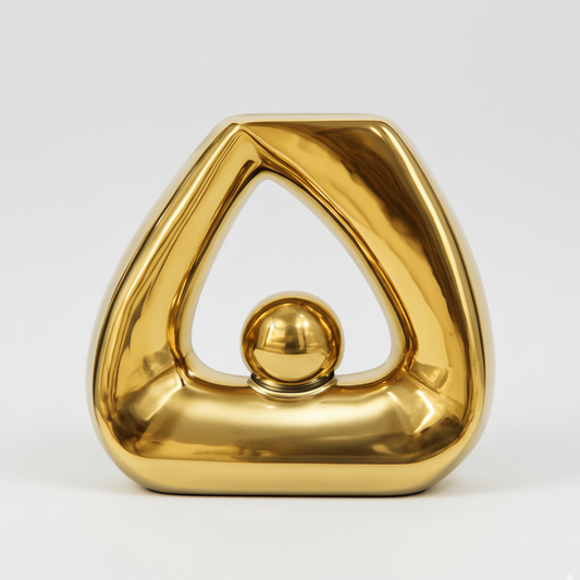 Luminous Gold Prism Sphere