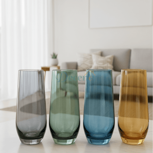 DANNY HOME 4 PIECE MULTICOLOR LONG GLASS SET