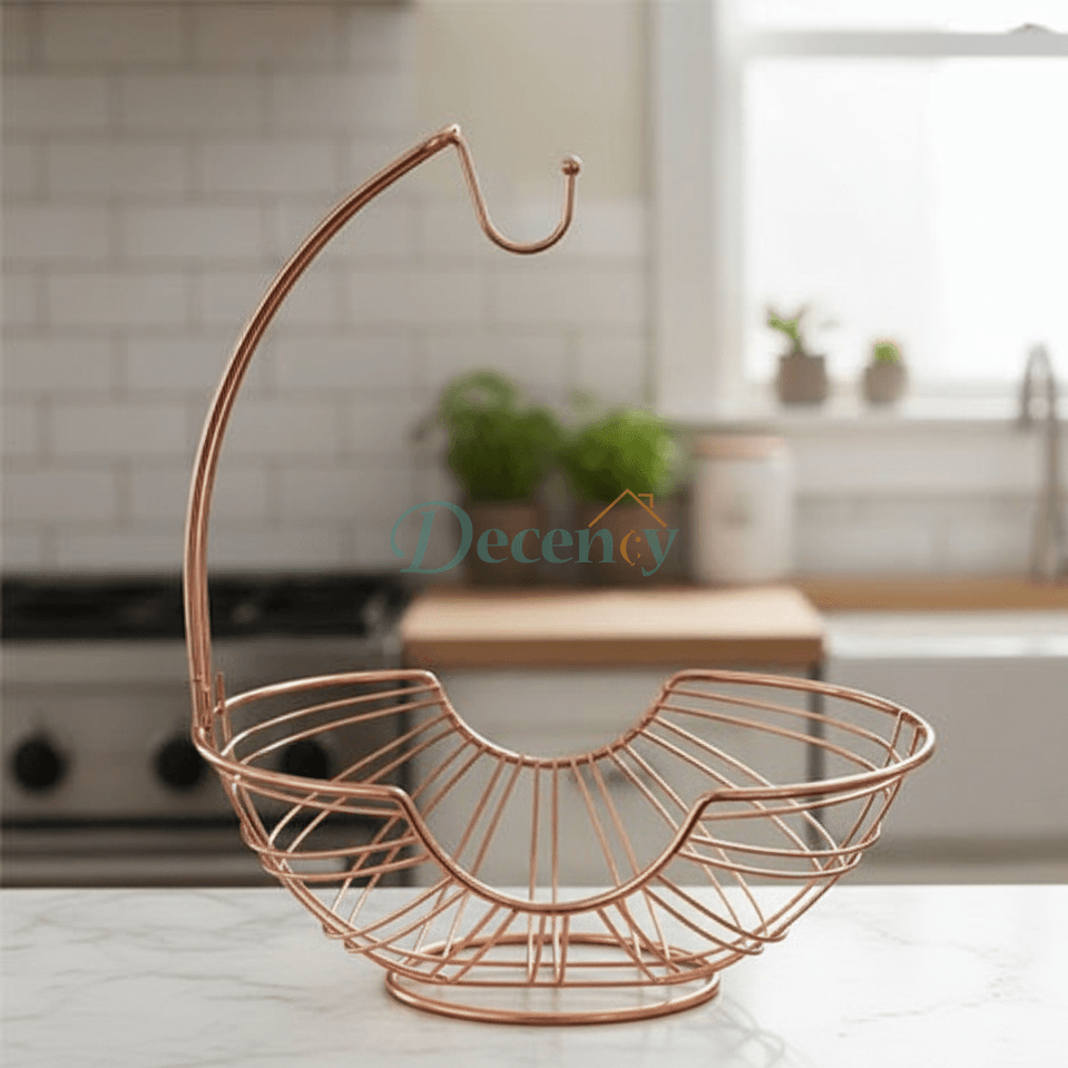 Golden Arc Fruit Basket with Banana Hanger