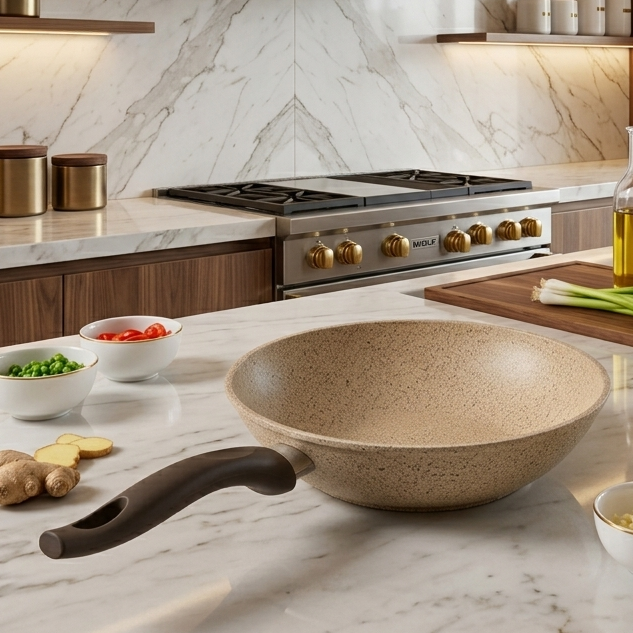 Turkish Granite Non-Stick Wok Pan 28cm
