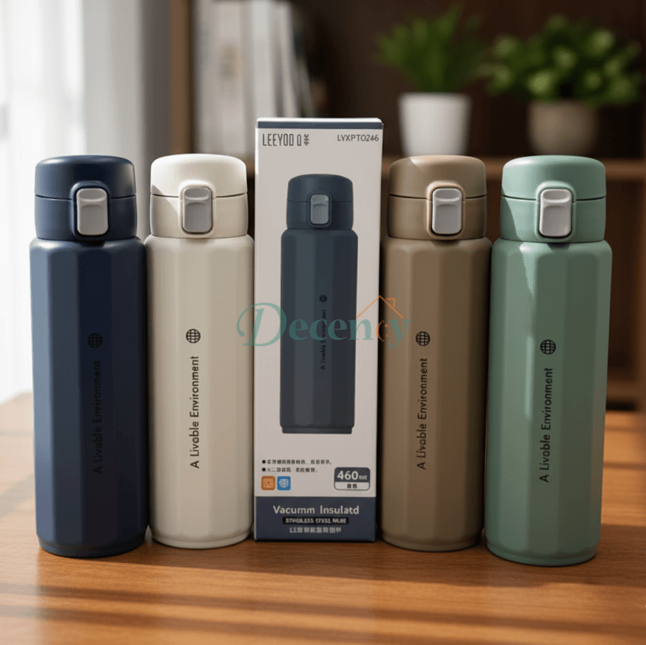 Elegant LEEYOO Octa Stainless Steel Water Bottle – 460ml