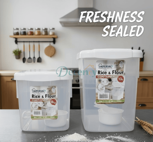 Large Capacity Rice & Flour Dispenser – with Measuring Cup