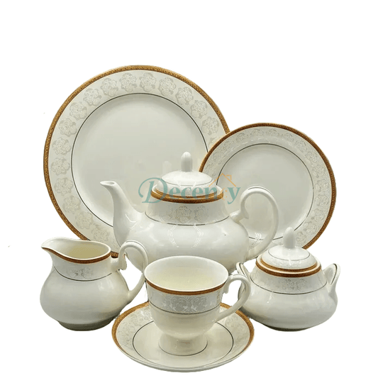 24 PCS Tea Set with Elegant -Cups, Saucers & Serving Accessories ( 2 )