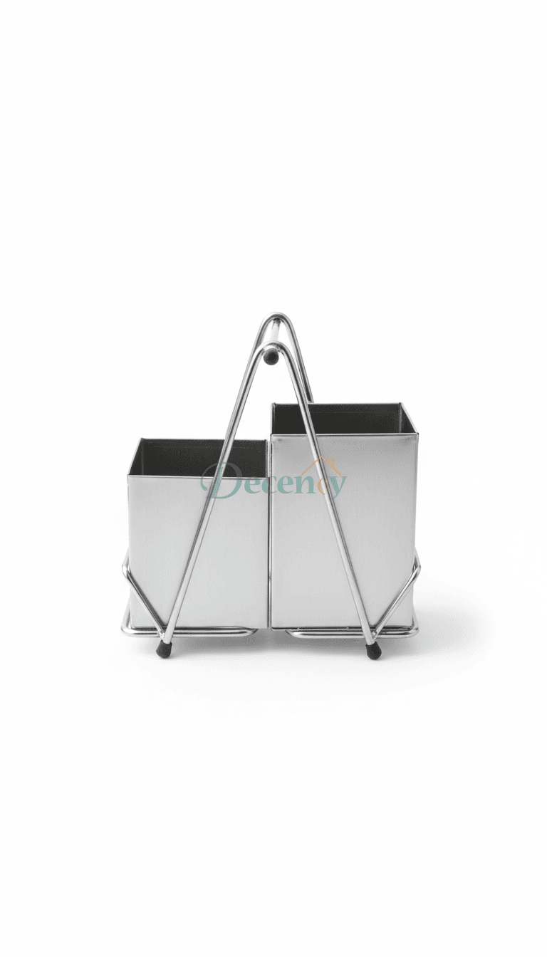 stainless steel spoon holder.