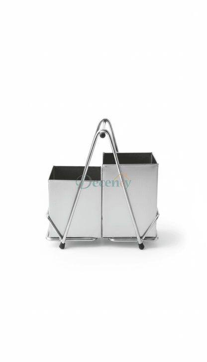 stainless steel spoon holder.