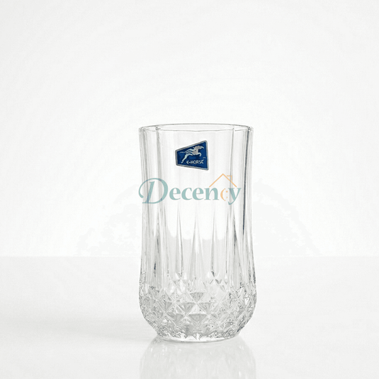 6 Pcs Crystal Cut Highball Glass Tumbler – Premium