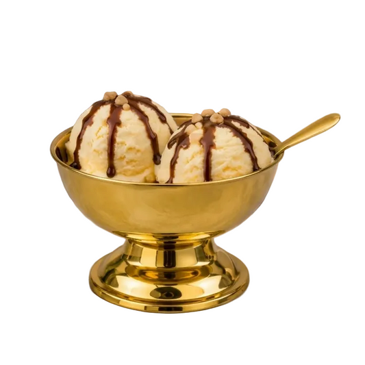 Luxury Gold Stainless Steel Ice Cream Dessert Bowl – 10cm