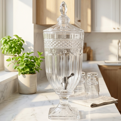 Royal Crystal Beverage Dispenser Without Glasses 3 L (02)