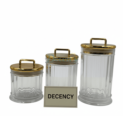 3-Piece Acrylic Storage Jar Set– Elegant & Versatile (3)