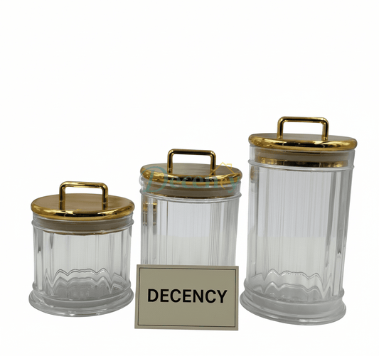 3-Piece Acrylic Storage Jar Set– Elegant & Versatile (3)